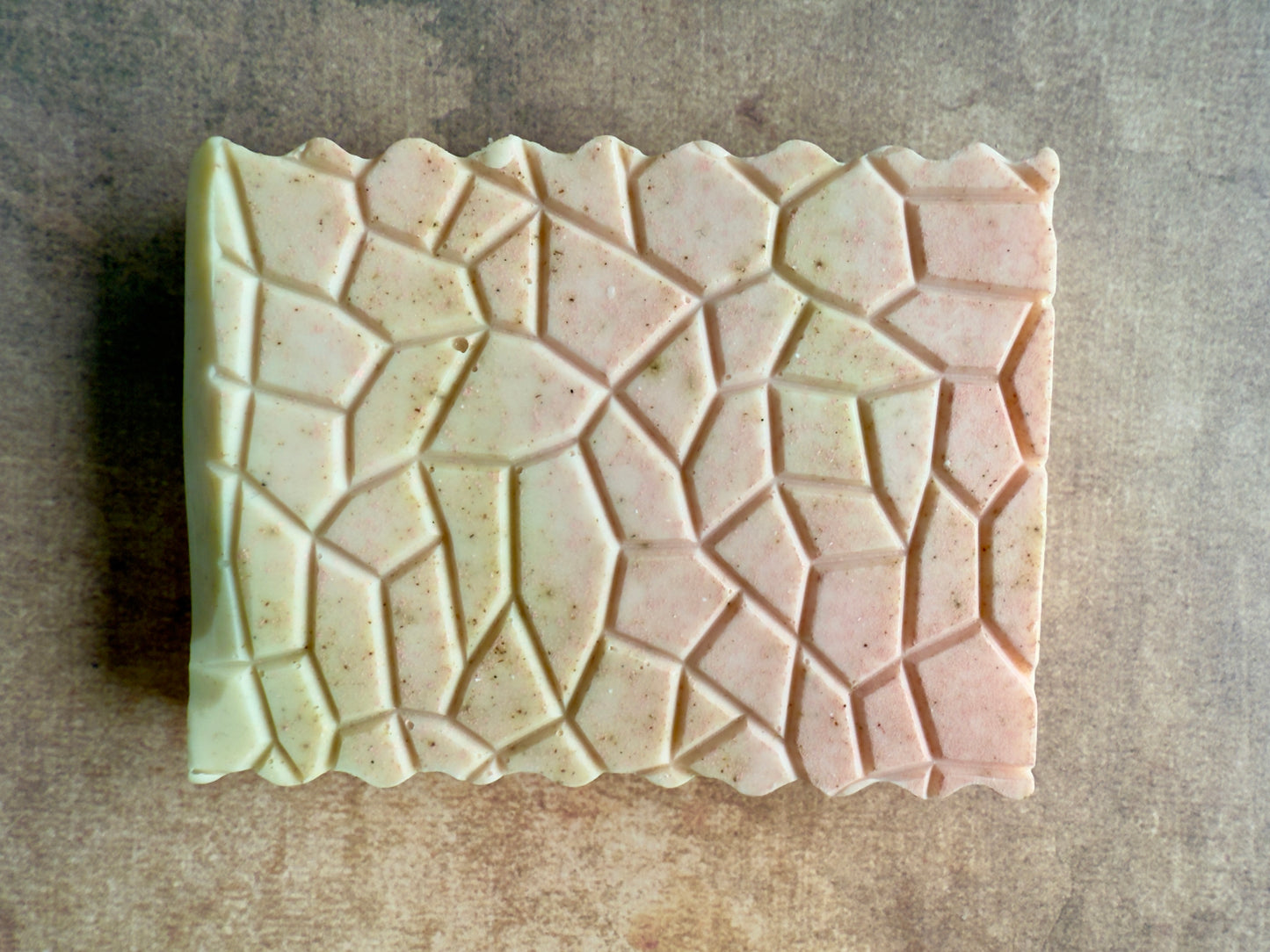 Split Banana – Small Batch Mango Butter Soap | Tropical Garden in Pink + Green