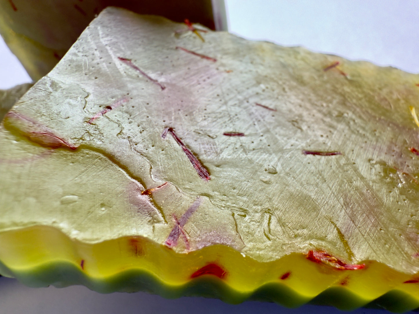 Saffron Twist – Small Batch Chamomile + Aloe Soap | Vibrant Citrus Layers + Real Saffron