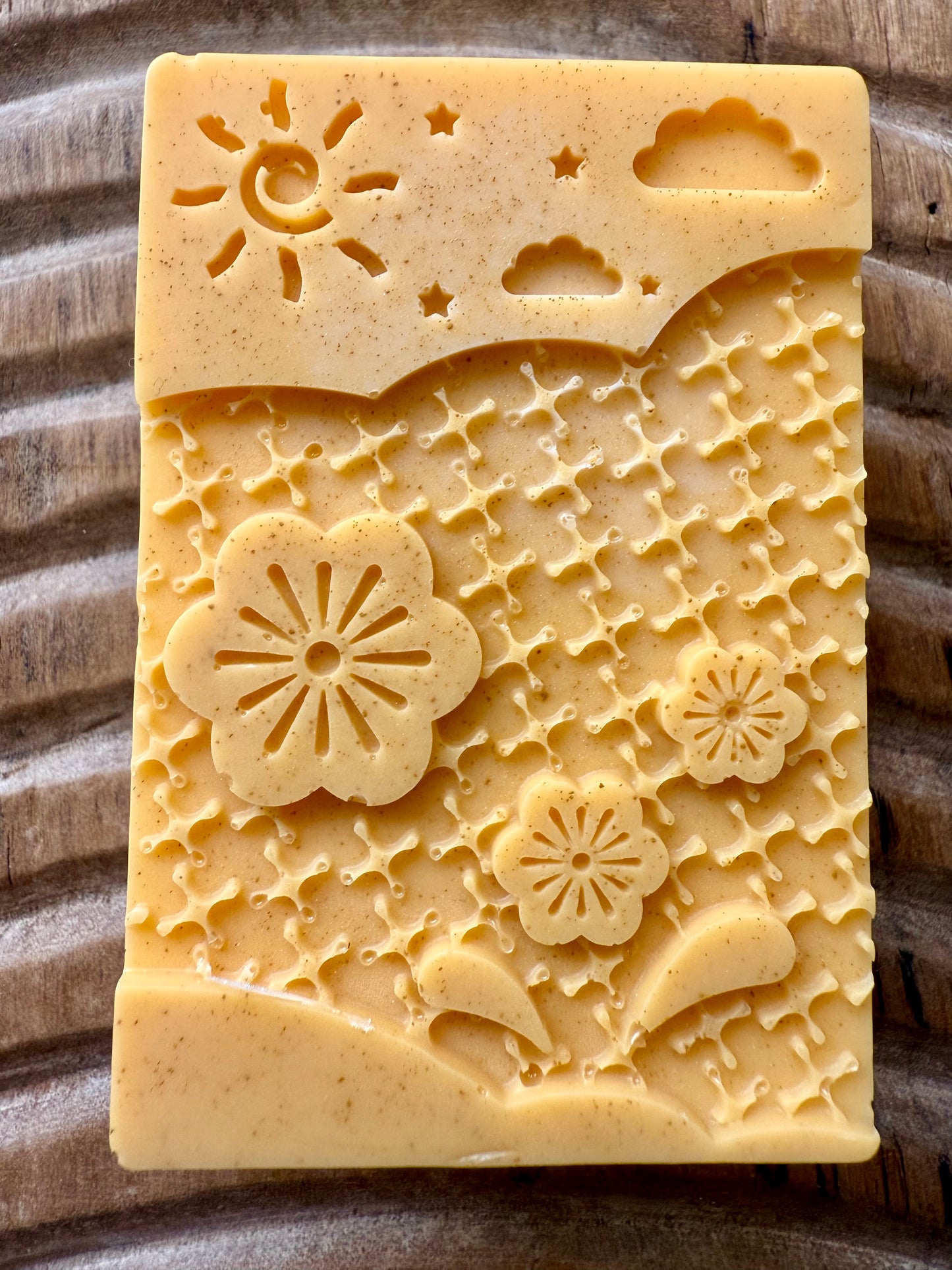 Golden Gardenia – Small Batch Shea Butter Soap | Floral-Cut Bars with Yellow Clay