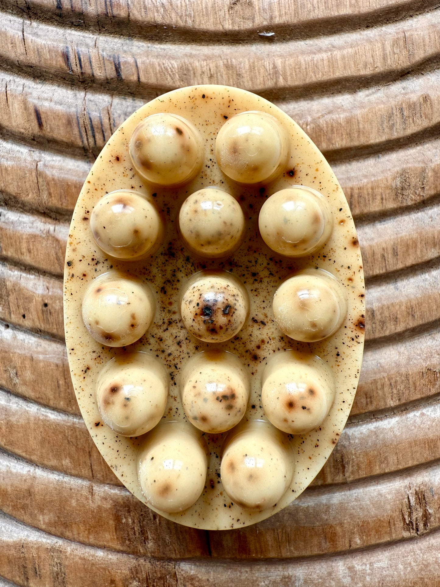 Buzz Roast – Small Batch Beef Tallow Soap | Coffee Massage Bars with Bee Pollen + Grounds