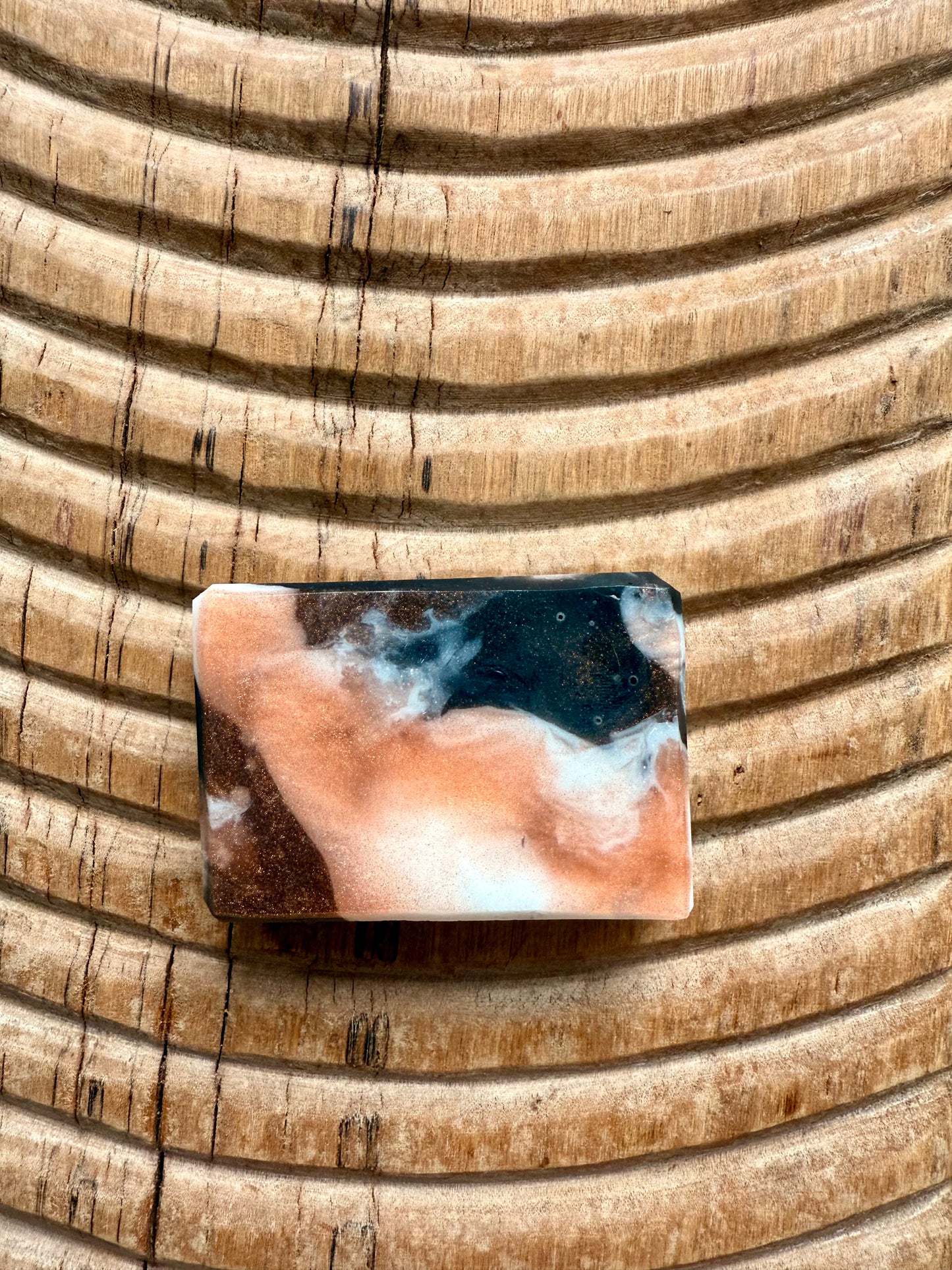 Better in Theory – Small Batch Glycerin Soap | Black, White + Copper Marbled Bar