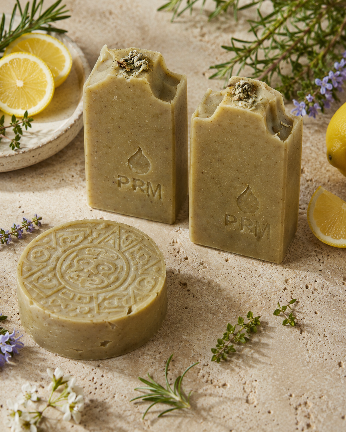 Lemon Rosemary | Small Batch Soap | Shea, Mango, Cocoa Butters