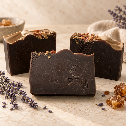 Black Amber + Lavender | Small Batch Soap | Heavy Cream