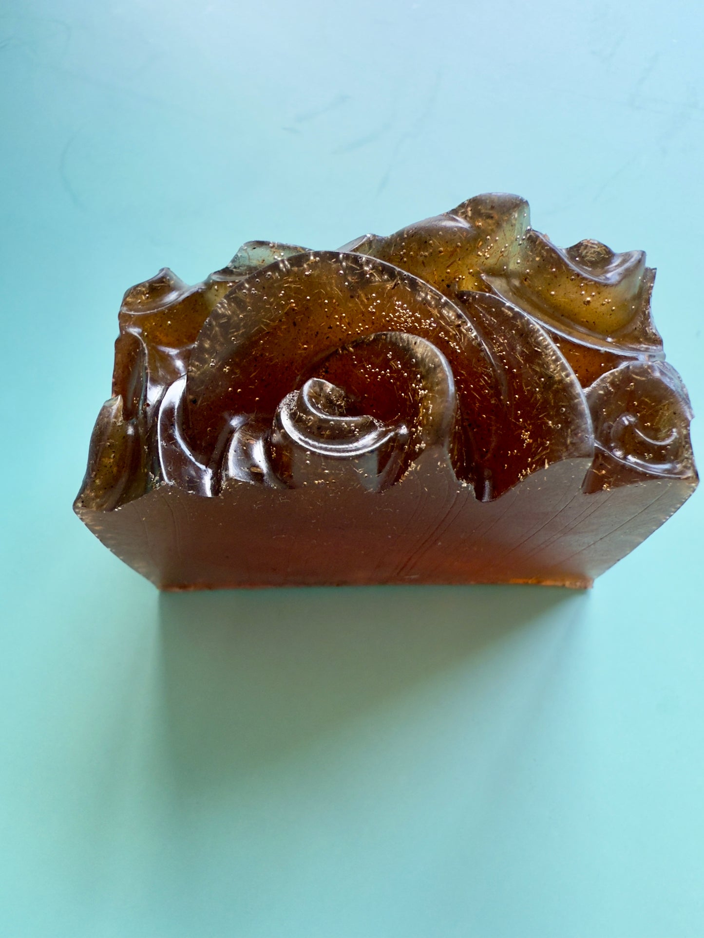 Midnight Rose – Small Batch Honey Soap | Dark Florals + Warm Resin Finish