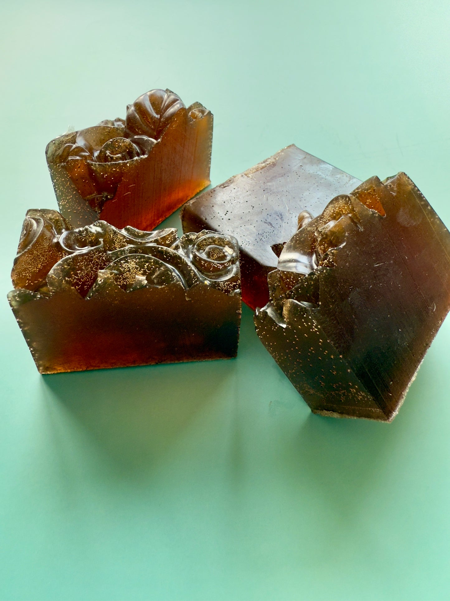 Midnight Rose – Small Batch Honey Soap | Dark Florals + Warm Resin Finish