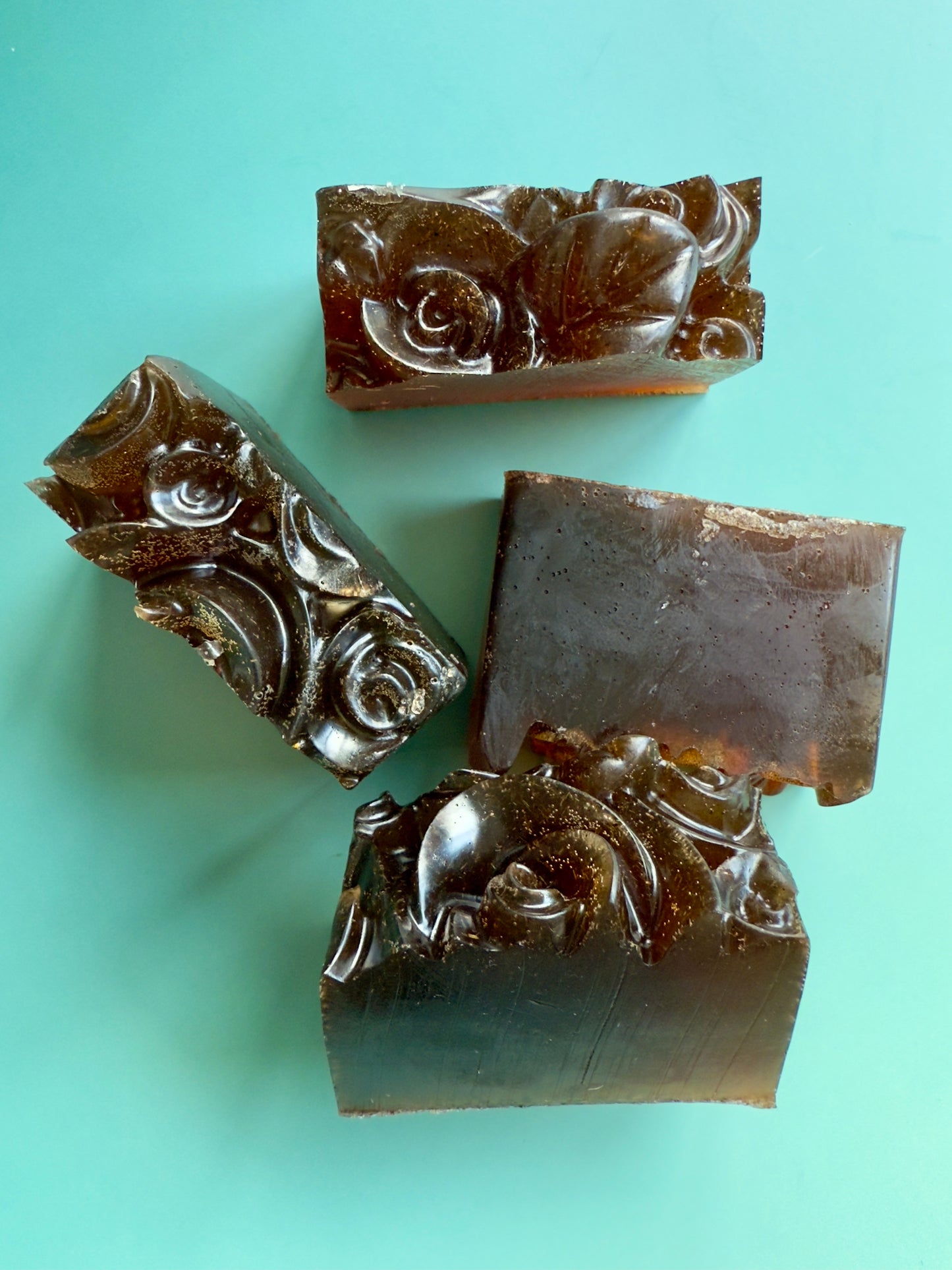 Midnight Rose – Small Batch Honey Soap | Dark Florals + Warm Resin Finish