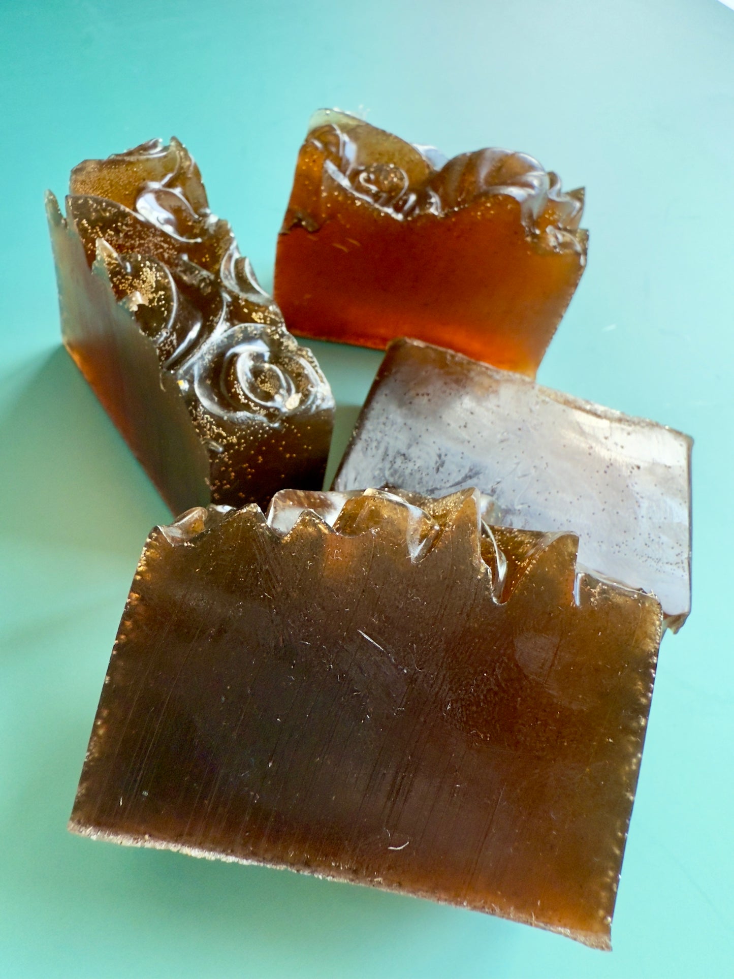Midnight Rose – Small Batch Honey Soap | Dark Florals + Warm Resin Finish