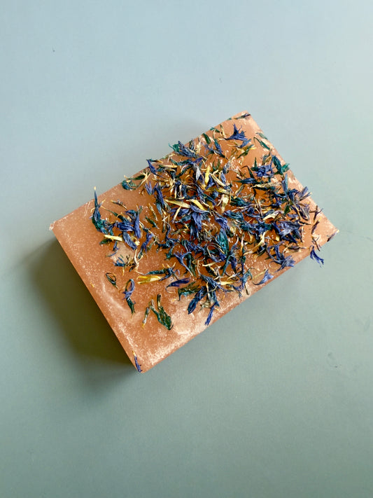 Warm Glow + Cornflower – Small Batch Honey Soap | Rose Clay + Paris-Inspired Floral Bar