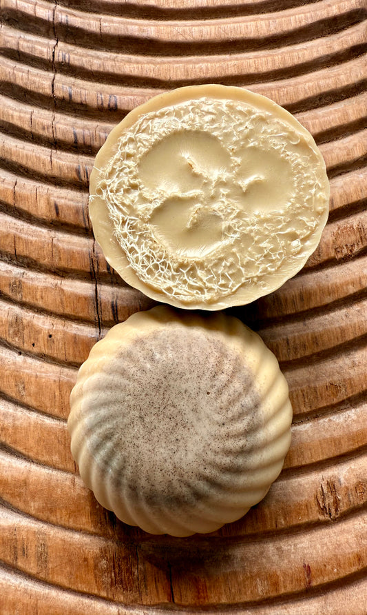 Second Press – Small Batch Beef Tallow Soap | Loofah-Backed + Softly Spiced