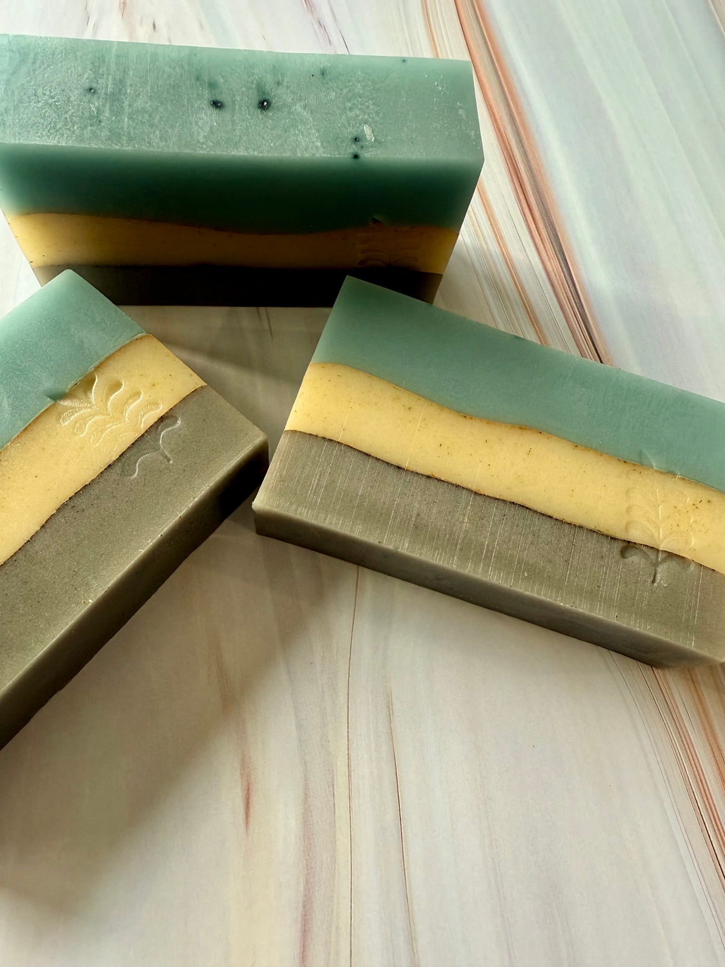 Yellow Between – Small Batch Shea Butter Soap | Sakura, Citrus + Gold Lines