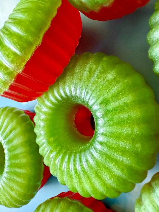 Staff Privilege – Small Batch Glycerin + Hempseed Oil Soap | Cherry Pistachio Swirl